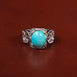 انگشتر فیروزه عجمی مردانه کد 31235