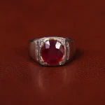 انگشتر یاقوت سرخ مردانه کد 31249