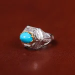 انگشتر فیروزه عجمی مردانه کد 31123