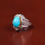 انگشتر فیروزه شجری مردانه کد 31140