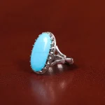 انگشتر فیروزه عجمی مردانه کد 31153