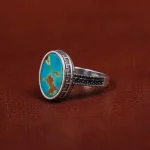 انگشتر فیروزه شجری مردانه کد 31183