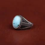 انگشتر فیروزه شجری مردانه کد 31184