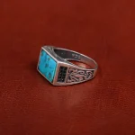 انگشتر فیروزه شجری مردانه کد 31188
