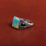 انگشتر فیروزه شجری مردانه کد 31200
