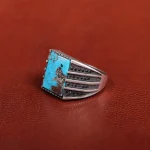 انگشتر فیروزه شجری مردانه کد 31213