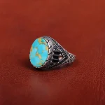 انگشتر فیروزه شجری مردانه کد 31214