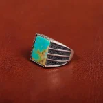 انگشتر فیروزه شجری مردانه کد 31222