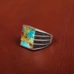 انگشتر فیروزه شجری مردانه کد 31224