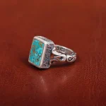 انگشتر فیروزه شجری مردانه کد 31225