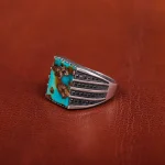 انگشتر فیروزه شجری مردانه کد 31226