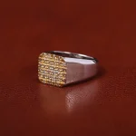 انگشتر صفحه برلیان مردانه کد 31243