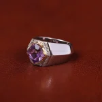 انگشتر آمیتیست مردانه کد 31244