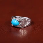 انگشتر فیروزه عجمی مردانه کد 31258