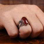 انگشتر عقیق مردانه کد 31027