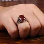 انگشتر عقیق مردانه کد 31030