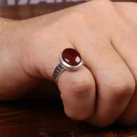 انگشتر عقیق مردانه کد 31033