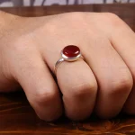 انگشتر عقیق مردانه کد 31034