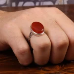 انگشتر عقیق مردانه کد 31035