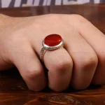 انگشتر عقیق مردانه کد 31042