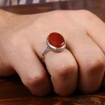 انگشتر عقیق مردانه کد 31043