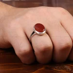 انگشتر عقیق مردانه کد 31044