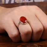 انگشتر عقیق مردانه کد 31045