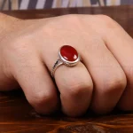 انگشتر عقیق مردانه کد 31046