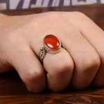 انگشتر عقیق مردانه کد 31048