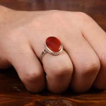 انگشتر عقیق مردانه کد 31049