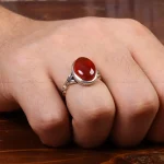 انگشتر عقیق مردانه کد 31050