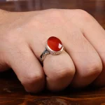 انگشتر عقیق مردانه کد 31052