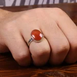 انگشتر عقیق مردانه کد 31054