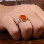 انگشتر عقیق مردانه کد 31056