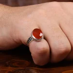 انگشتر عقیق مردانه کد 31058