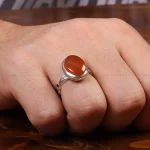 انگشتر عقیق مردانه کد 31059