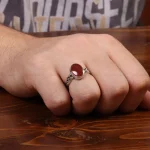 انگشتر عقیق مردانه کد 31061