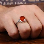 انگشتر عقیق مردانه کد 31062