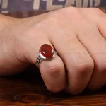 انگشتر عقیق مردانه کد 31064