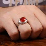 انگشتر عقیق مردانه کد 31069