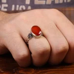 انگشتر عقیق مردانه کد 31070