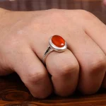 انگشتر عقیق مردانه کد 31077