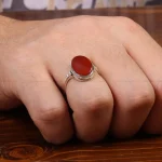 انگشتر عقیق مردانه کد 31078