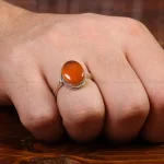 انگشتر عقیق مردانه کد 31079