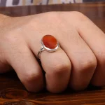 انگشتر عقیق مردانه کد 31081