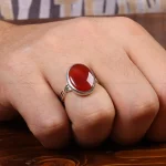 انگشتر عقیق مردانه کد 31082