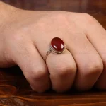 انگشتر عقیق مردانه کد 31084