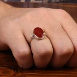 انگشتر عقیق مردانه کد 31092