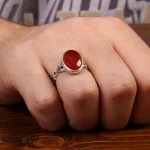 انگشتر عقیق مردانه کد 31094