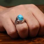 انگشتر فیروزه شجری مردانه کد 31122